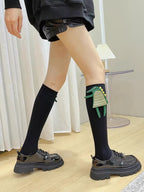 Unisex Ribbed Cotton Socks with 3D Dragon Spikes