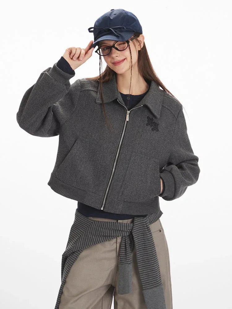 Vintage American Aesthetic Cropped Jacket - TEVQA