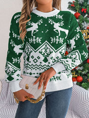 Classic Red Fair Isle Reindeer Christmas Sweater