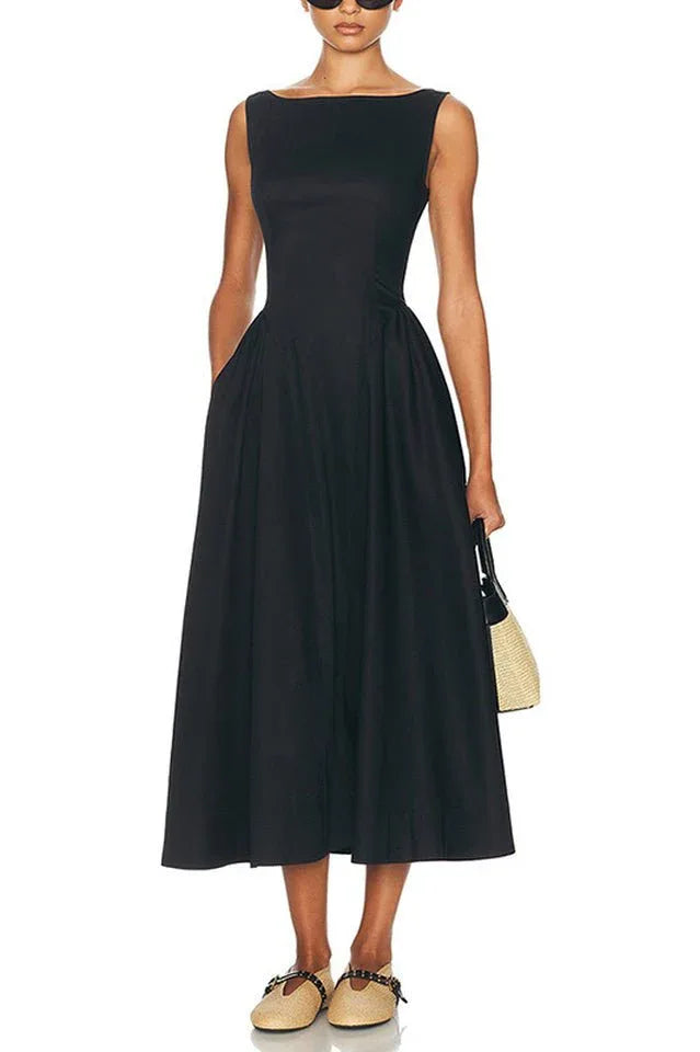 Midi Cotton Dress - View 6 | TEVQA