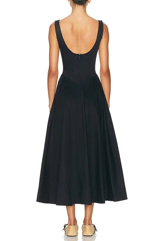 Midi Cotton Dress - View 7 | TEVQA