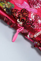 Jangeel Pink Slit Sequin Dress - Tevqa