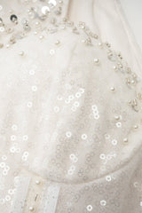 Kamiyah White Mesh Midi Dress - Tevqa