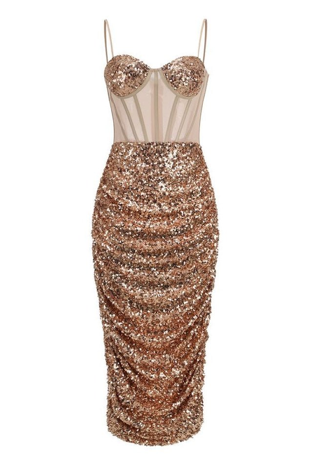 Layla Sequin Corset Dress - Tevqa
