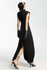 Liberty Midi Dress With Tie Detail - Tevqa