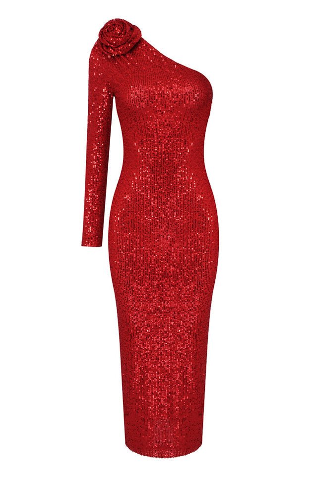 Loretta Sequin Midi Dress - Tevqa