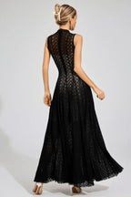 Textured Knit Fit and Flare Dress - View 9 | TEVQA