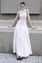 Textured Knit Fit and Flare Dress - View 14 | TEVQA