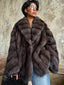 Mink-style faux fur coat - View 13 | TEVQA