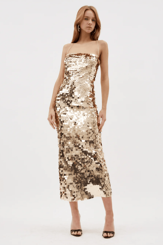 Phoenix Sequin Slip Dress - Tevqa