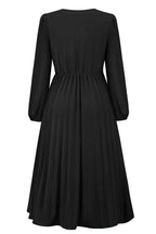 V-neck Pleated Midi Dress - View 24 | TEVQA