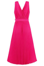 Sleeveless V-Neck Maxi Dress with Belt - View 6 | TEVQA