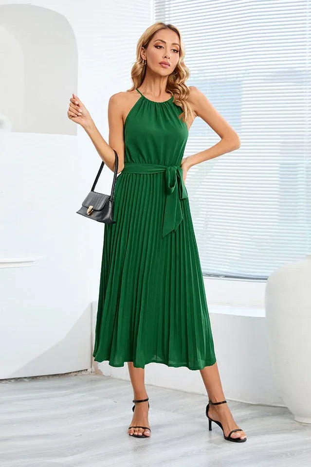 Halter Neck Midi Dress - View 26 | TEVQA