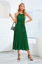 Halter Neck Midi Dress - View 26 | TEVQA