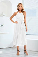 Halter Neck Midi Dress - View 19 | TEVQA