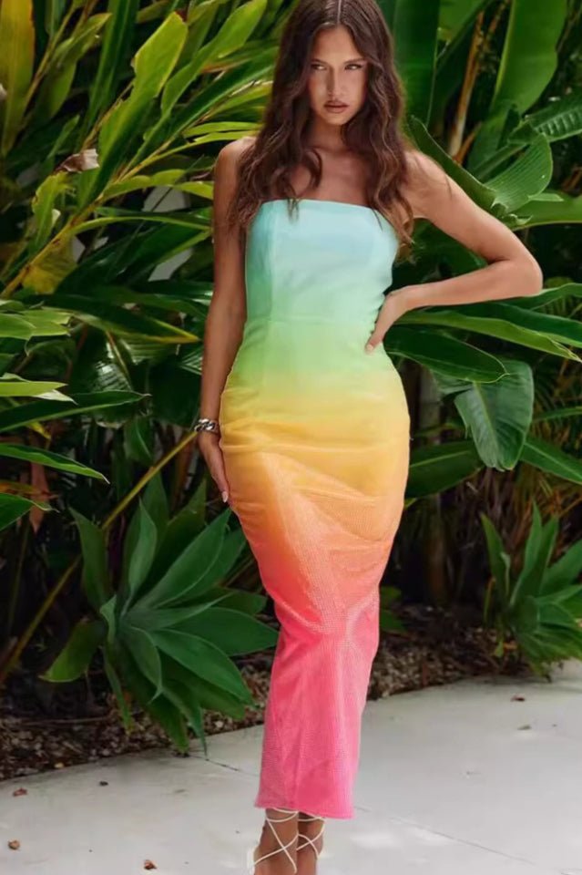 Regina Multicolored Sequin Bodycon Dress - Tevqa