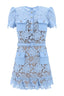 Floral lace mini dress - View 9 | TEVQA