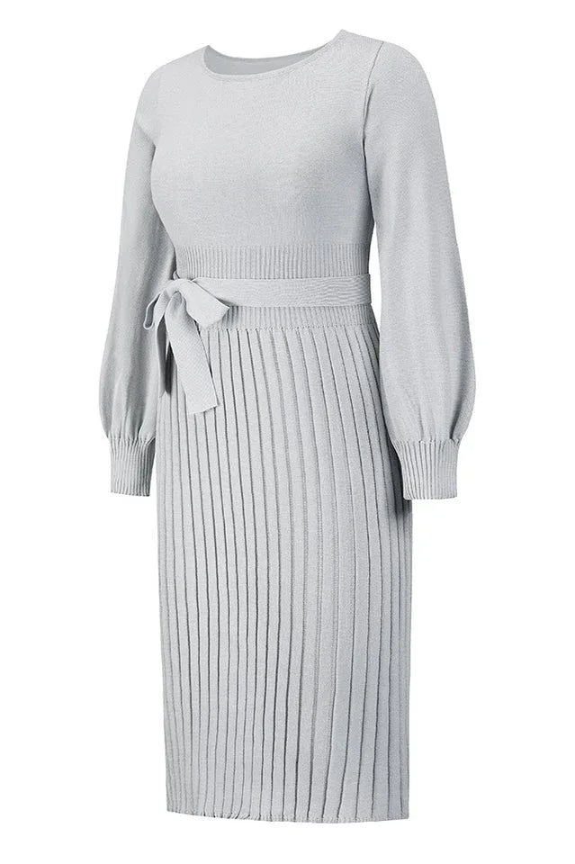 Long Sleeve Knit Dress - View 12 | TEVQA
