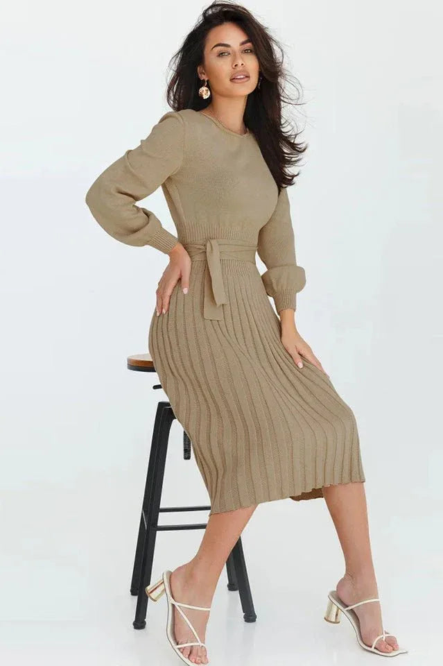 Long Sleeve Knit Dress - View 15 | TEVQA