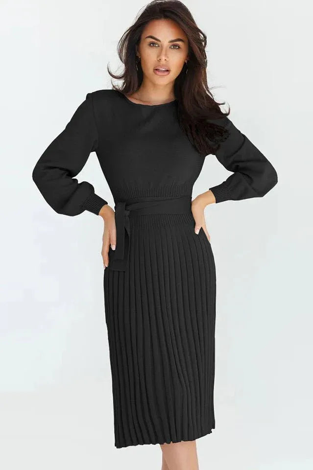 Long Sleeve Knit Dress - View 19 | TEVQA
