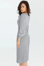 Long Sleeve Knit Dress - View 10 | TEVQA