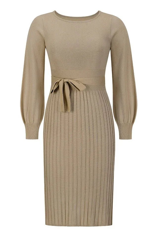 Long Sleeve Knit Dress - View 16 | TEVQA