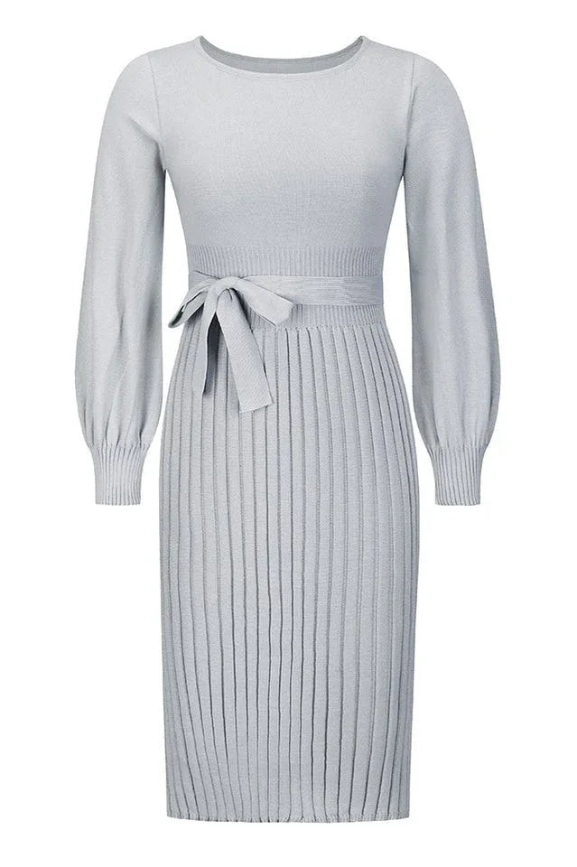 Long Sleeve Knit Dress - View 11 | TEVQA