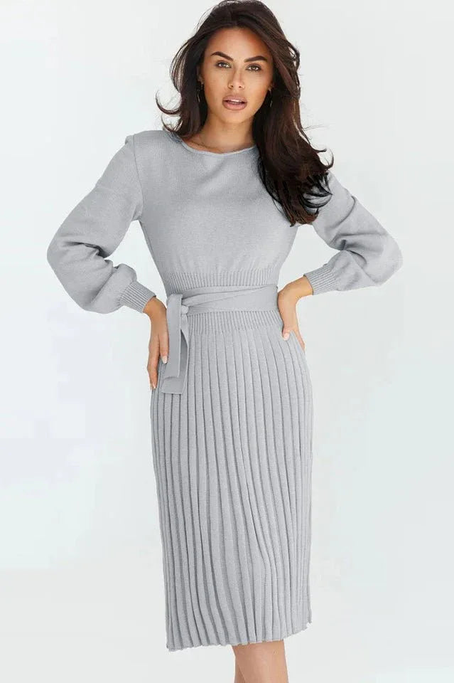 Long Sleeve Knit Dress - View 8 | TEVQA