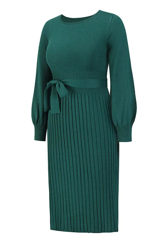 Long Sleeve Knit Dress - View 6 | TEVQA
