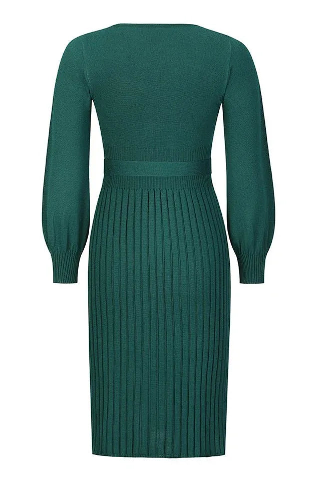 Long Sleeve Knit Dress - View 7 | TEVQA