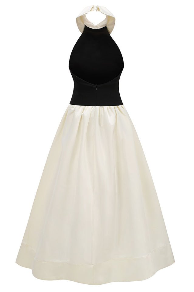 Spiral Lapel leeveless Maxi Dress - Tevqa