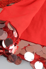 Strapless Feather Sequin Midi Dress - Tevqa