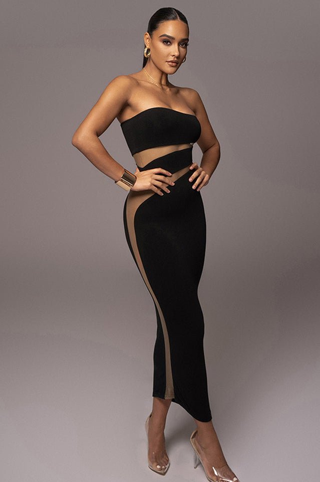 Unpredictable Midi Dress - Tevqa