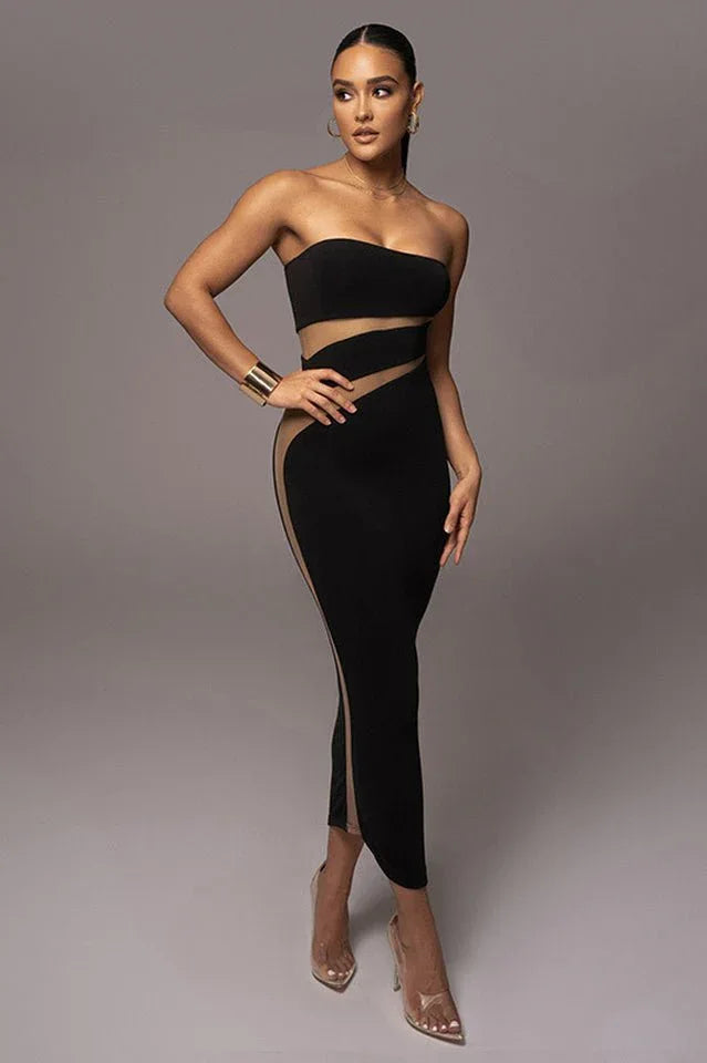 Unpredictable Midi Dress - TEVQA Secondary image