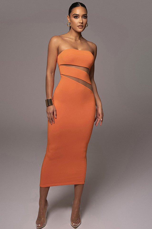 Unpredictable Midi Dress - Tevqa