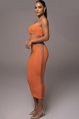 Unpredictable Midi Dress - Tevqa