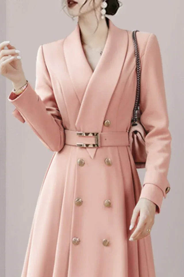 V-Neck Trench Coat - TEVQA Secondary image