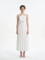 White Halterneck Cut Out Maxi Dress - TEVQA