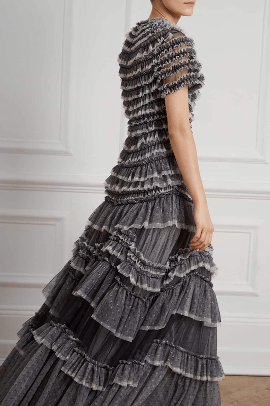 Wild Rose Ruffle Gown - Tevqa