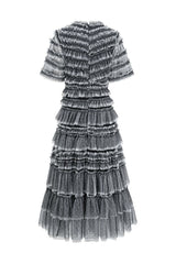 Wild Rose Ruffle Gown - Tevqa