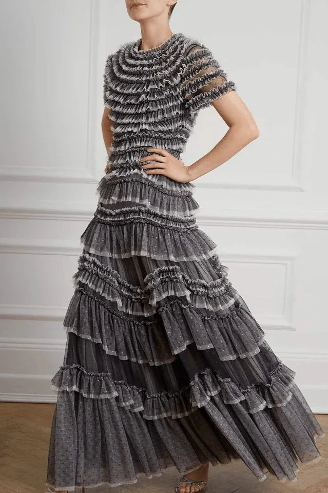 Wild Rose Ruffle Gown - TEVQA