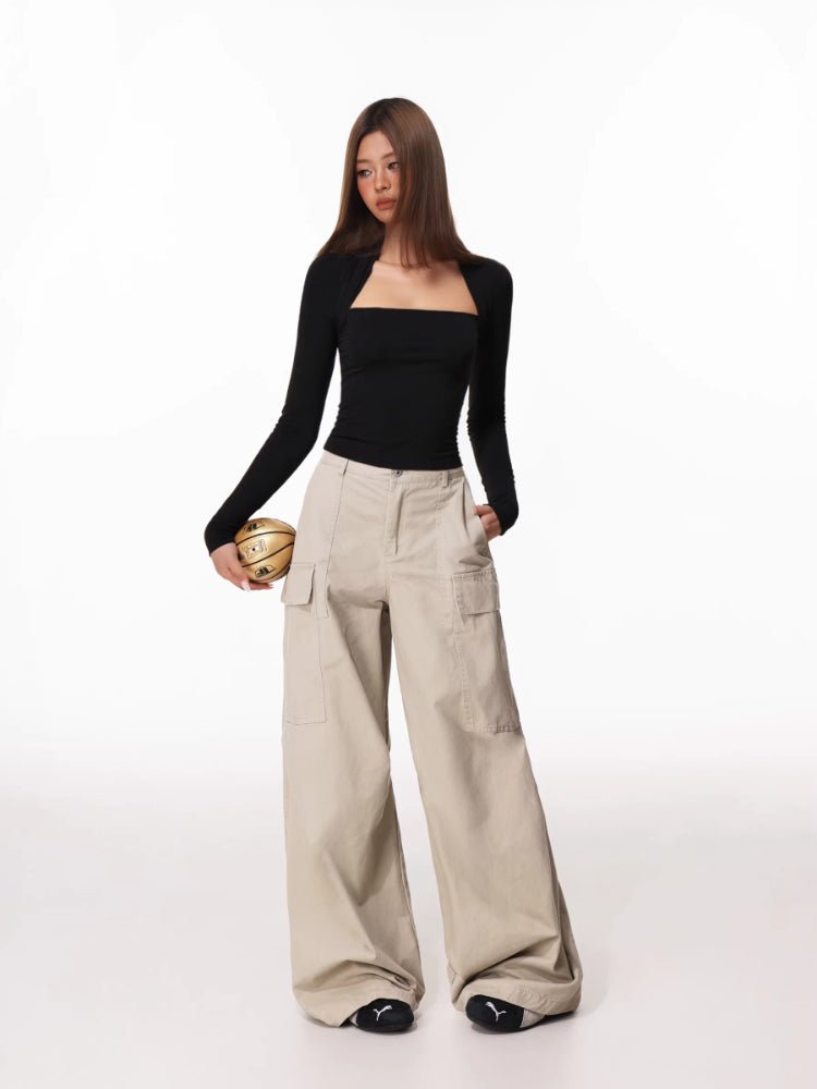 Women's Black Mock Two - Piece Bolero Slim Crop Top - TEVQA