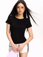 Women's Ruched Waist Slim Fit Knit Top - TEVQA