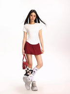 Women's Ruched Waist Slim Fit Knit Top - TEVQA